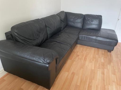 Buy & Sell Holland Park West London - Photos for Black leather sofa