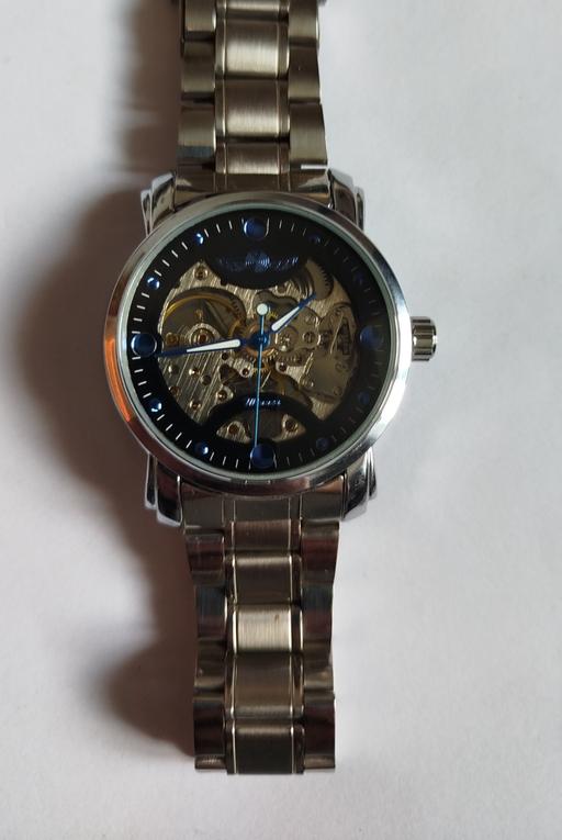 Buy & Sell Paulton Bath and North East Somerset - Photos for Mens Silver and Blue detailed Skeleton Watch