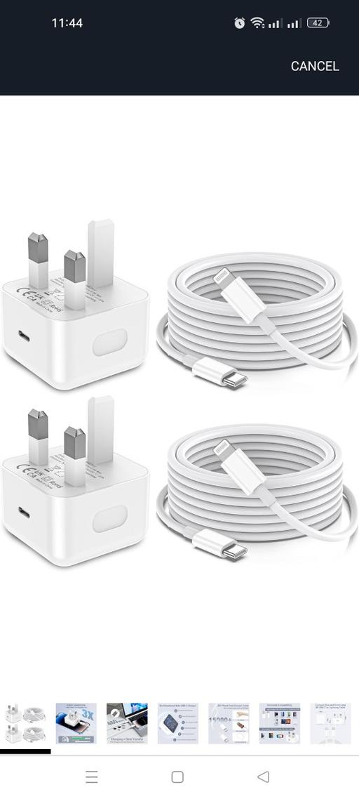 Buy & Sell Nechells Birmingham - Photos for iPhone Charger Fast Charge 2Pack USB C Charge