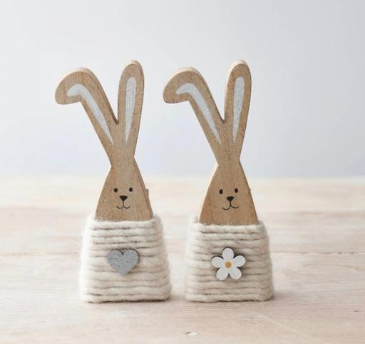 Buy & Sell Woodcross Wolverhampton - Photos for Wooden Bunny Heart & Flower Mix Decor