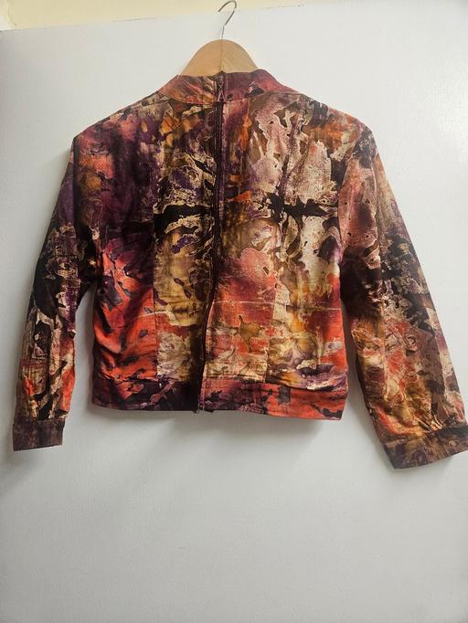 Buy & Sell Newington South East London - Photos for Vintage Abstract Print Cropped Jacket – Zip