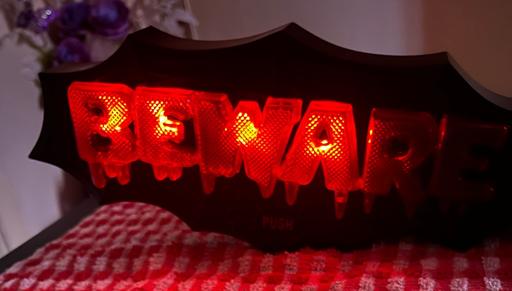 Buy & Sell West End Eastleigh - Photos for Terrifying light and Sound ‘Beware’ Sign 🎃