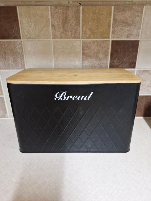 Buy & Sell Huntington South Staffordshire - Photos for Black bread bin/ Storage jars
