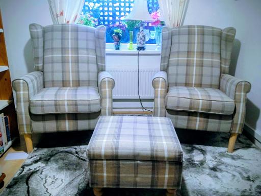 Buy & Sell Higher Walton South Ribble - Photos for Dunelm Mill Armchairs and Footstool