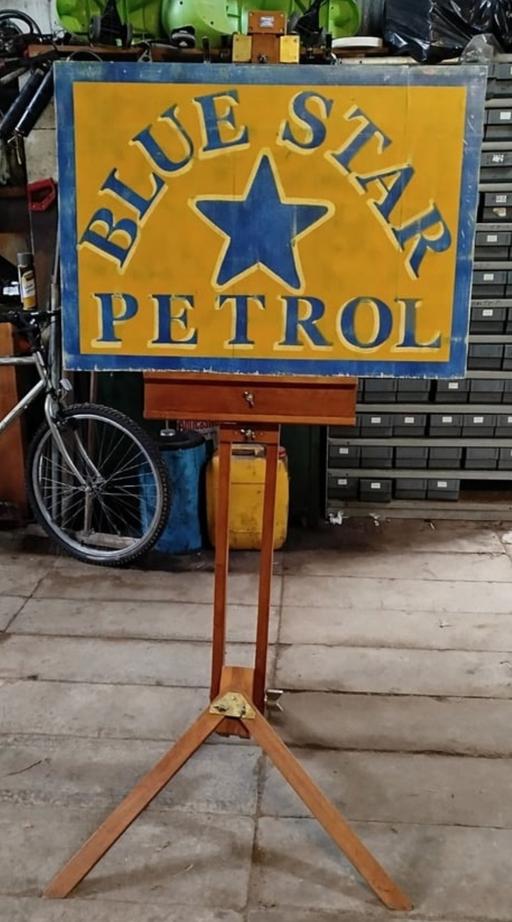 Buy & Sell Hockley Tamworth - Photos for Vintage BLUE STAR PETROL Wooden Sign