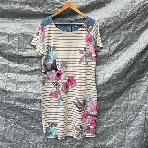 Buy & Sell Stourbridge Dudley - Photos for Joules Grey Stripe Floral Shift Dress UK 18