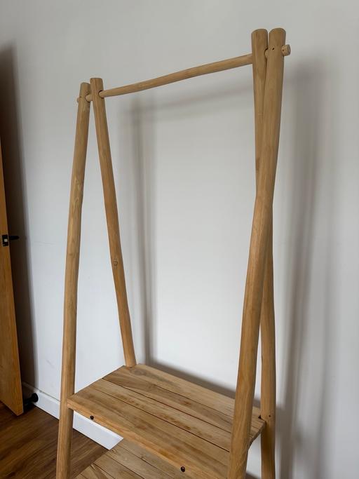 Buy & Sell Woolwich South East London - Photos for Clothes rail in solid teak