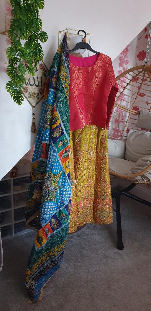 Buy & Sell Hall Green Birmingham - Photos for Elegant Embellished Maxi Lehenga in Lime Gree
