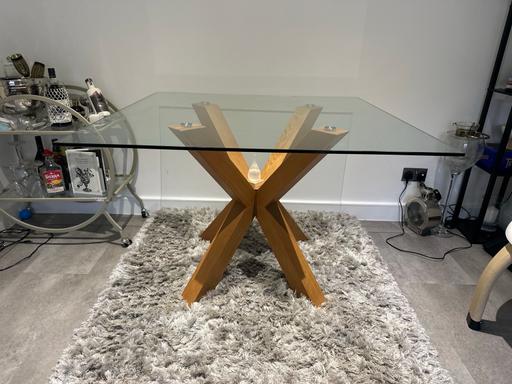 Buy & Sell Castle Bromwich Solihull - Photos for Harvey’s Square Glass Dining Table 4 seater