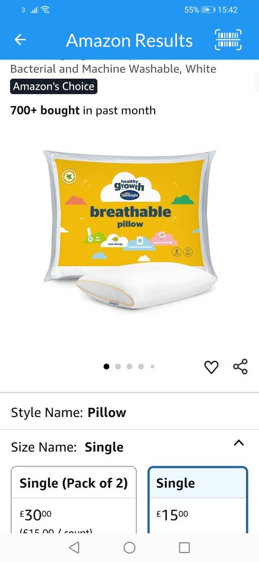 Buy & Sell Moseley Village Wolverhampton - Photos for New breathable pillow Silentnight