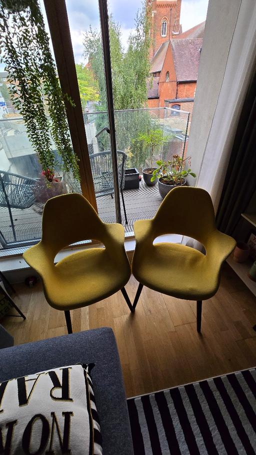 Buy & Sell Streatham South West London - Photos for Vitra Yellow Organic Chair (pair)