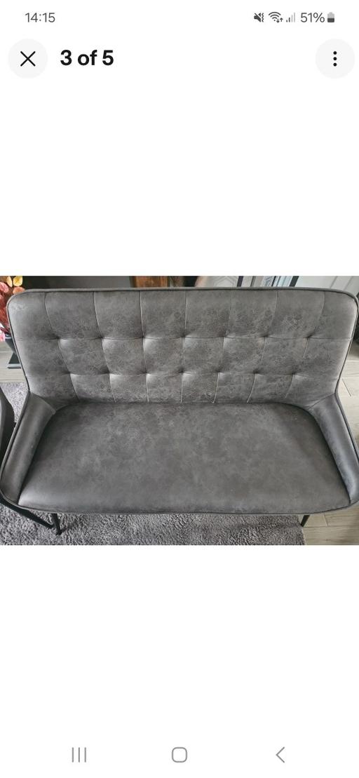 Buy & Sell Kingswinford Dudley - Photos for Next Bench Grey Faux Leather