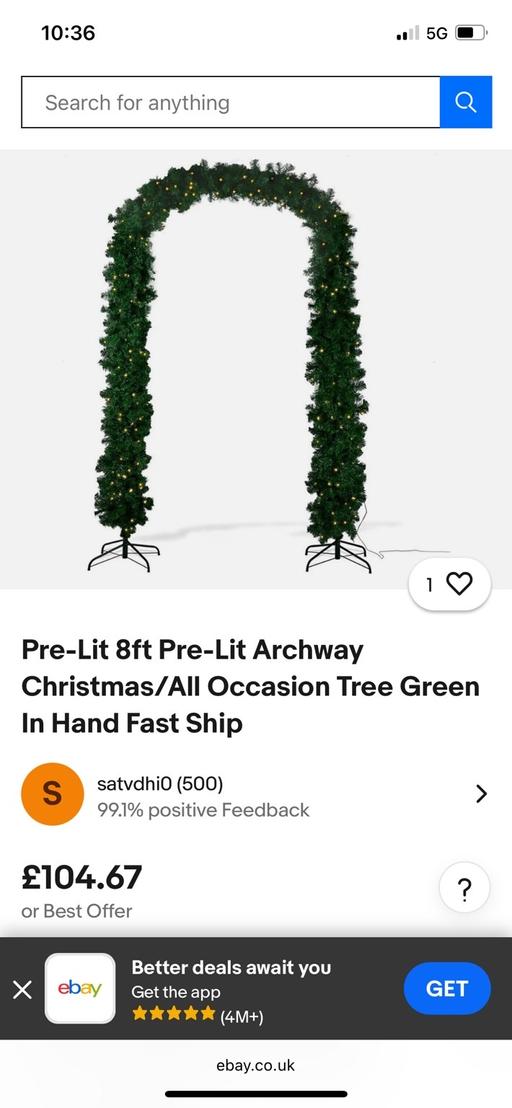 Buy & Sell Oldbury Sandwell - Photos for New! 8ft pre lit tree arch