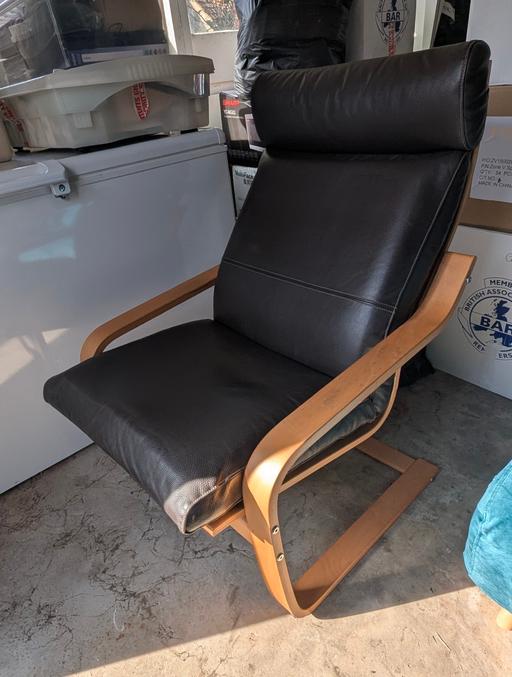 Buy & Sell Hornchurch Havering - Photos for IKEA POÄNG Armchair in Brown Leather