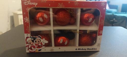 Buy & Sell Becontree Heath East London - Photos for 6 mini mickey Xmas baubles
