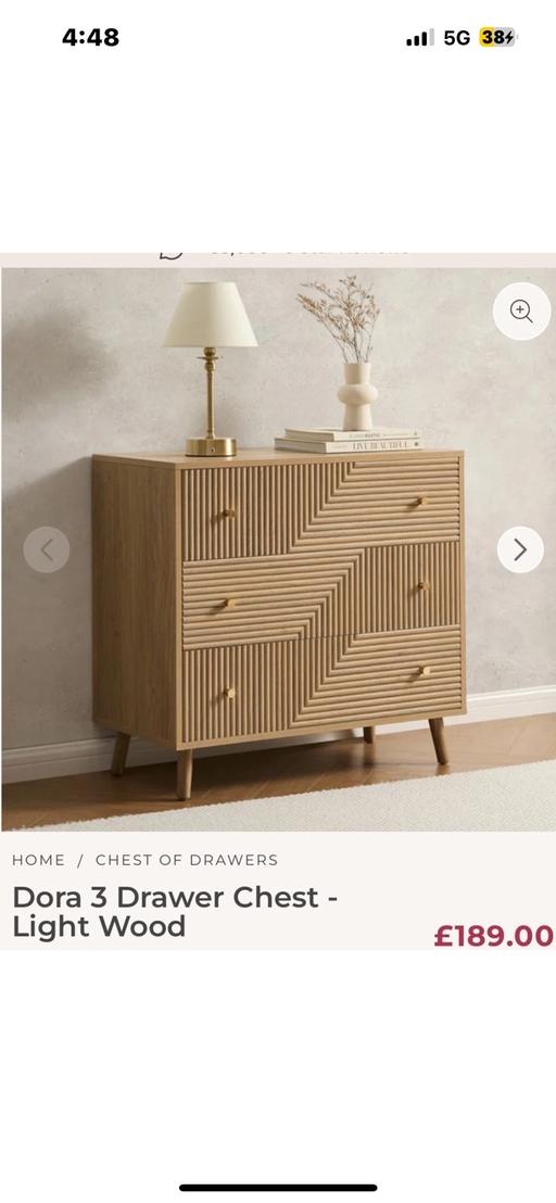 Buy & Sell Coppull Chorley - Photos for Dora 3 drawer chest of drawers