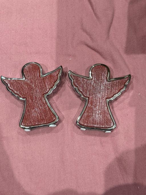 Buy & Sell Wellingborough North Northamptonshire - Photos for 2 chrome and brushed ceramic angel ornaments
