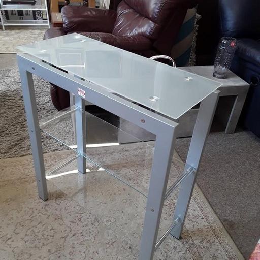 Buy & Sell Saint Pauls Trading Estate Tameside - Photos for Grey metal frosted glass console table