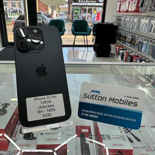 Buy & Sell Sutton Coldfield Birmingham - Photos for iPhone 15 Pro 128GB 100%🔋 Unlocked