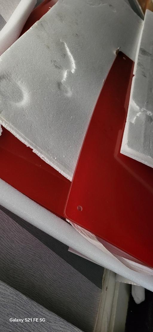 Buy & Sell Bloxwich Walsall - Photos for BRAND NEW RED GLASS 2 TIER TABLE