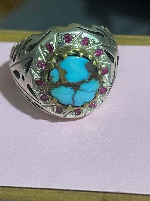 Buy & Sell Enfield Wash Enfield - Photos for Turquoise & Ruby silver ring