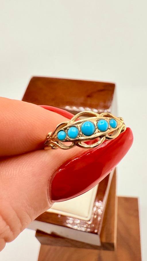 Buy & Sell Harrow on the Hill North West London - Photos for Turquoise Five-Stone 9ct Gold Ring