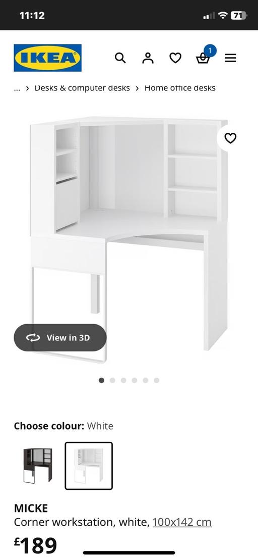 Buy & Sell Bescot Walsall - Photos for Corner Desk, Micke corner desk from IKEA