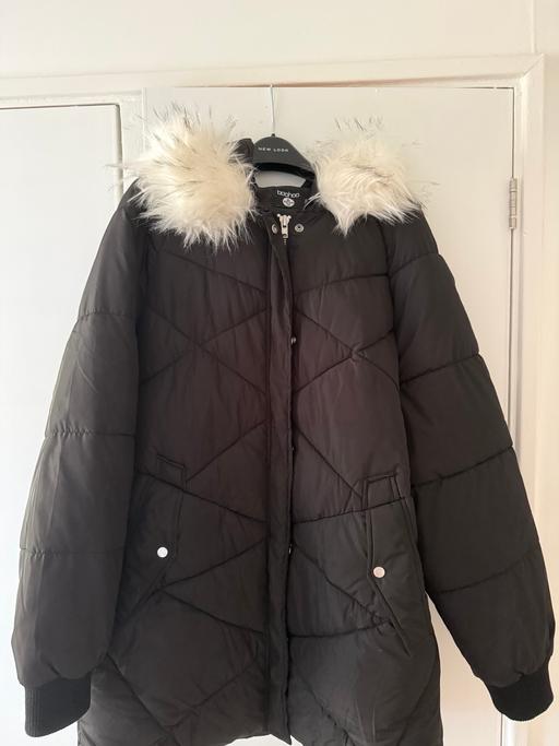 Buy & Sell Uxbridge Hillingdon - Photos for Boohoo Womens Fur Hooded Puffer Coat Size 20