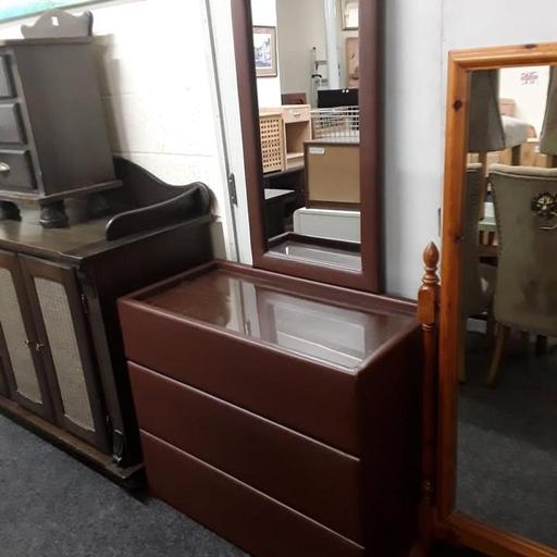 Buy & Sell Saint Pauls Trading Estate Tameside - Photos for Brown faux leather dressing table & mirror