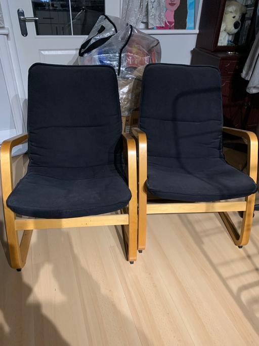 Buy & Sell Wealdstone Harrow - Photos for Pair of black chairs, used. See photos.