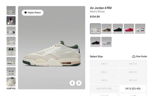 Buy & Sell Leicester City Centre Leicester - Photos for 60% off original price- Nike air Jordan 4RM