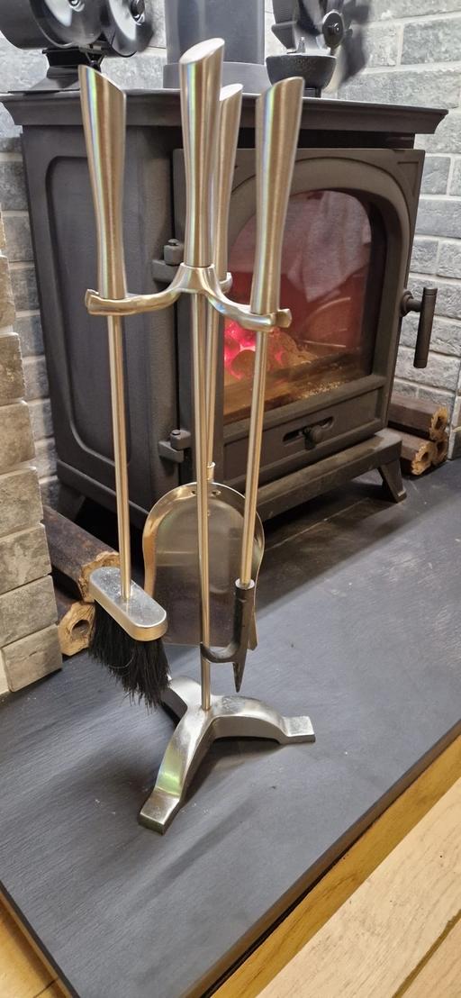 Buy & Sell West Bromwich Sandwell - Photos for Fireside Companion Set - Brushed Chrome-60cm