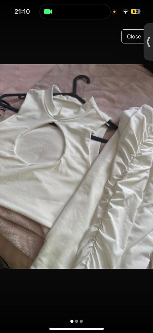 Buy & Sell Willenhall Walsall - Photos for white co-ord ruffled skirt and top (M)