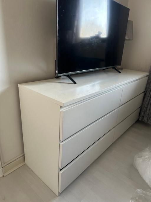 Buy & Sell Kennington South East London - Photos for MALM IKEA white chest of draws
