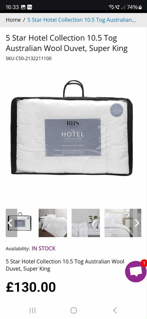 Buy & Sell Hurst Green Dudley - Photos for 5 Star Hotel Collection 10.5 Tog Australian W