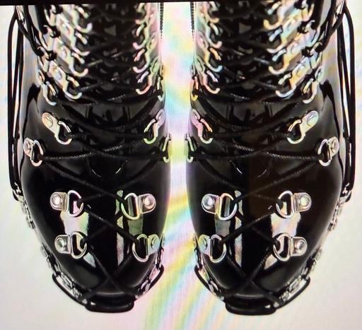 Buy & Sell Denmark Hill South East London - Photos for Women’s Black Lace-Up High Heel Flatform