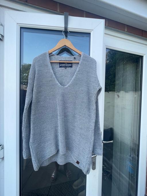Buy & Sell Cross Green Leeds - Photos for Superdry grey knitted jumper size medium