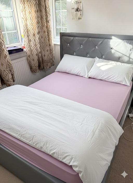 Buy & Sell Abbey Wood South East London - Photos for Double bed with hard mattress