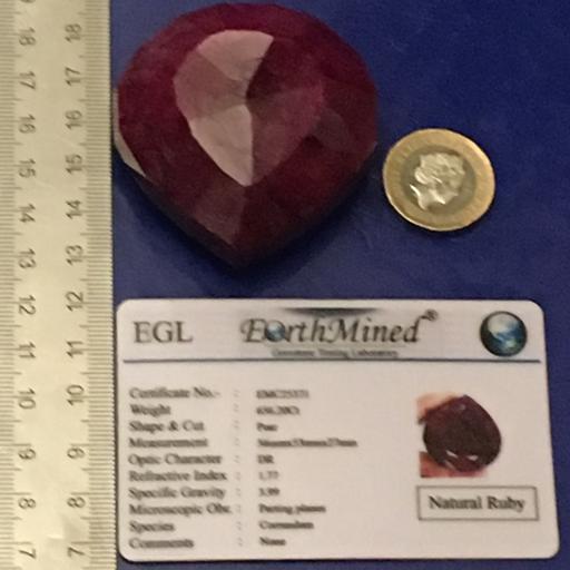 Buy & Sell Pen Mill Trading Estate Somerset - Photos for Large natural red ruby heart gem stone 0.8ct