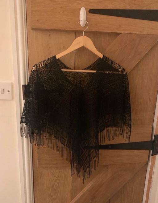 Buy & Sell West Chiltington Horsham - Photos for Elegant Black Dress with Lace Shawl - Size 12