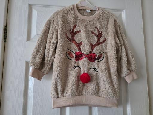 Buy & Sell Blackpool Town Centre Blackpool - Photos for Fluffy Reindeer top age 4 yrs NEW
