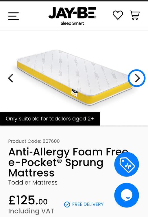 Buy & Sell Wordsley Dudley - Photos for Jay-Be Toddler Mattress - Pocket Sprung