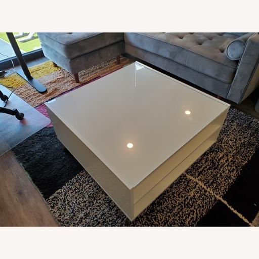 Buy & Sell North Kensington West London - Photos for White Boksel Coffee Wood/Glass with wheels