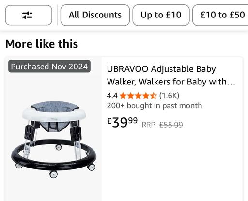 Buy & Sell Lee Chapel North Basildon - Photos for Baby walker round black and white