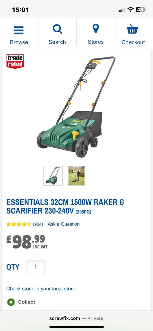 Buy & Sell Princes End Sandwell - Photos for scarifier/rake 1500watt