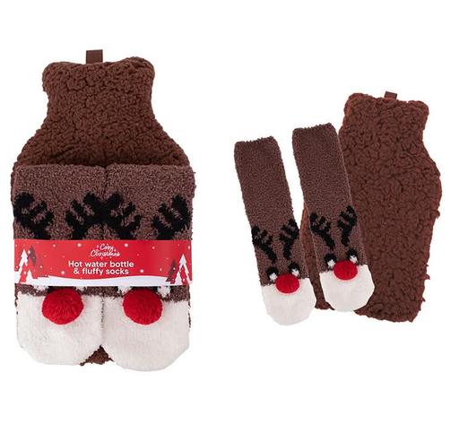 Buy & Sell Sidcup Bexley - Photos for Reindeer Hot Water Bottle With Socks.