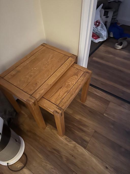 Buy & Sell Gillingham Business Park Medway - Kent - Photos for Solid oak wood nest of tables 