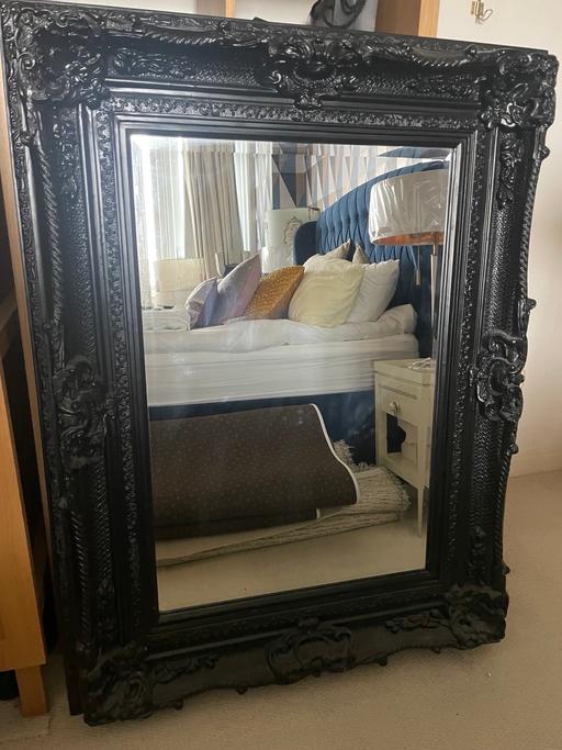 Buy & Sell Edgware Road West London - Photos for Large black baroque style rectangular mirror