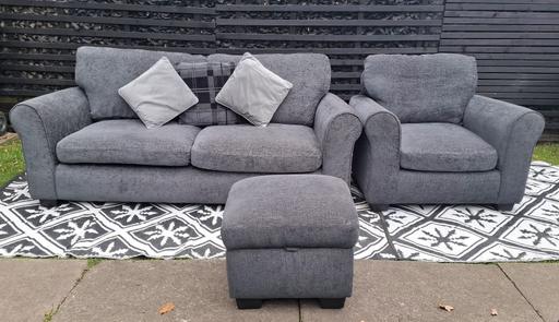 Buy & Sell Wednesfield Wolverhampton - Photos for Grey Tammy Sofas..3+1+footstool