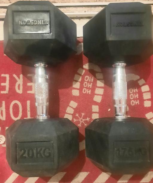 Buy & Sell Rubery Birmingham - Photos for Dumbbells 1x20kg 1x17.5kg
